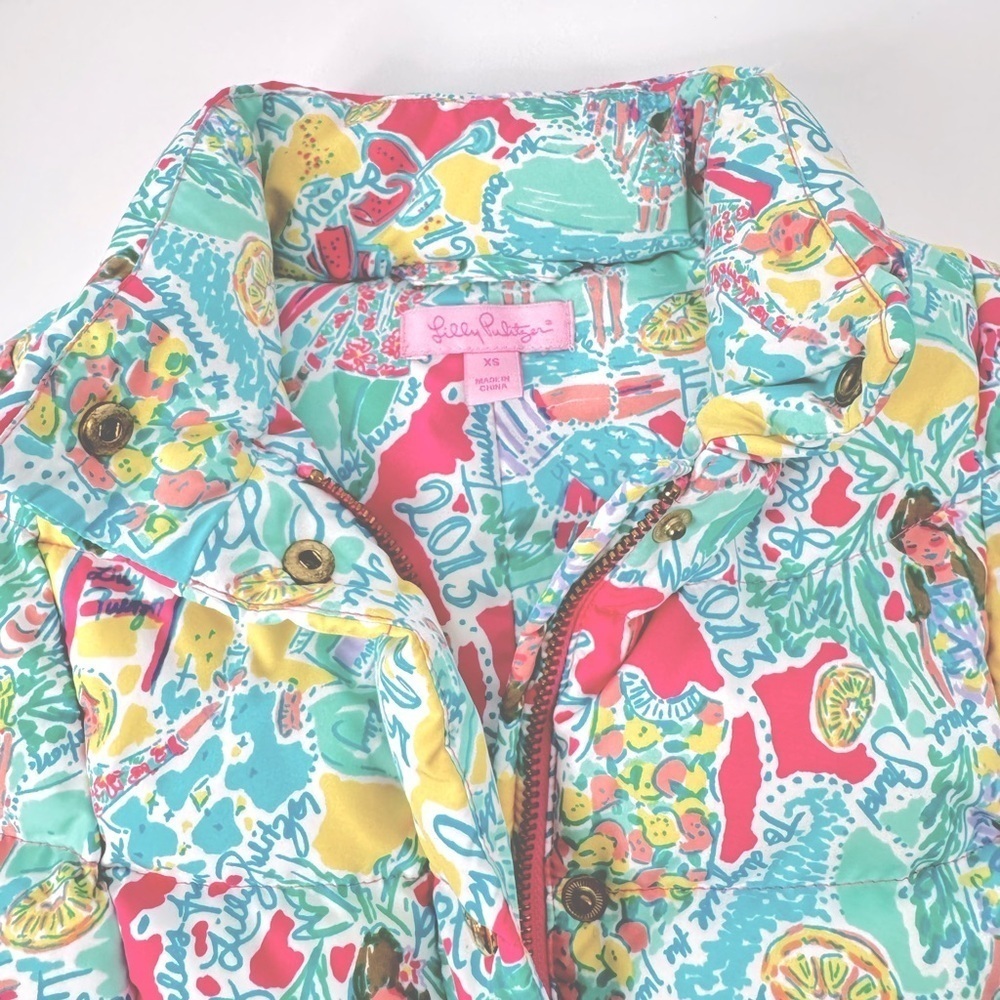 Lilly Pulitzer Vest Lauren Puffer In The Beginning - Picture 4 of 6